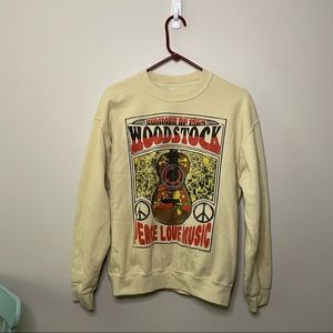 5/$15 Woodstock Oversized Graphic Crewneck Sweatshirt